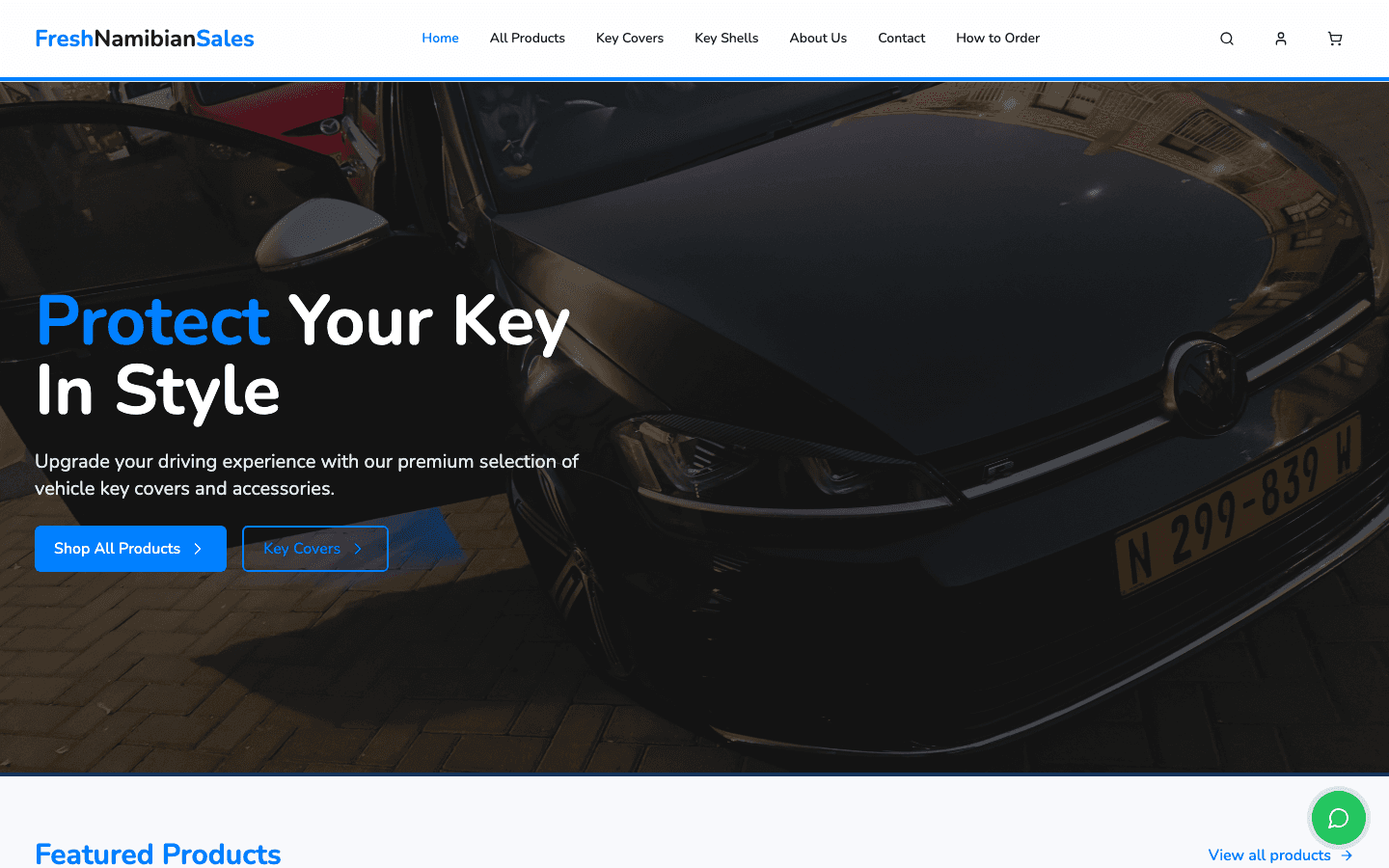Fresh Namibian Sales website preview