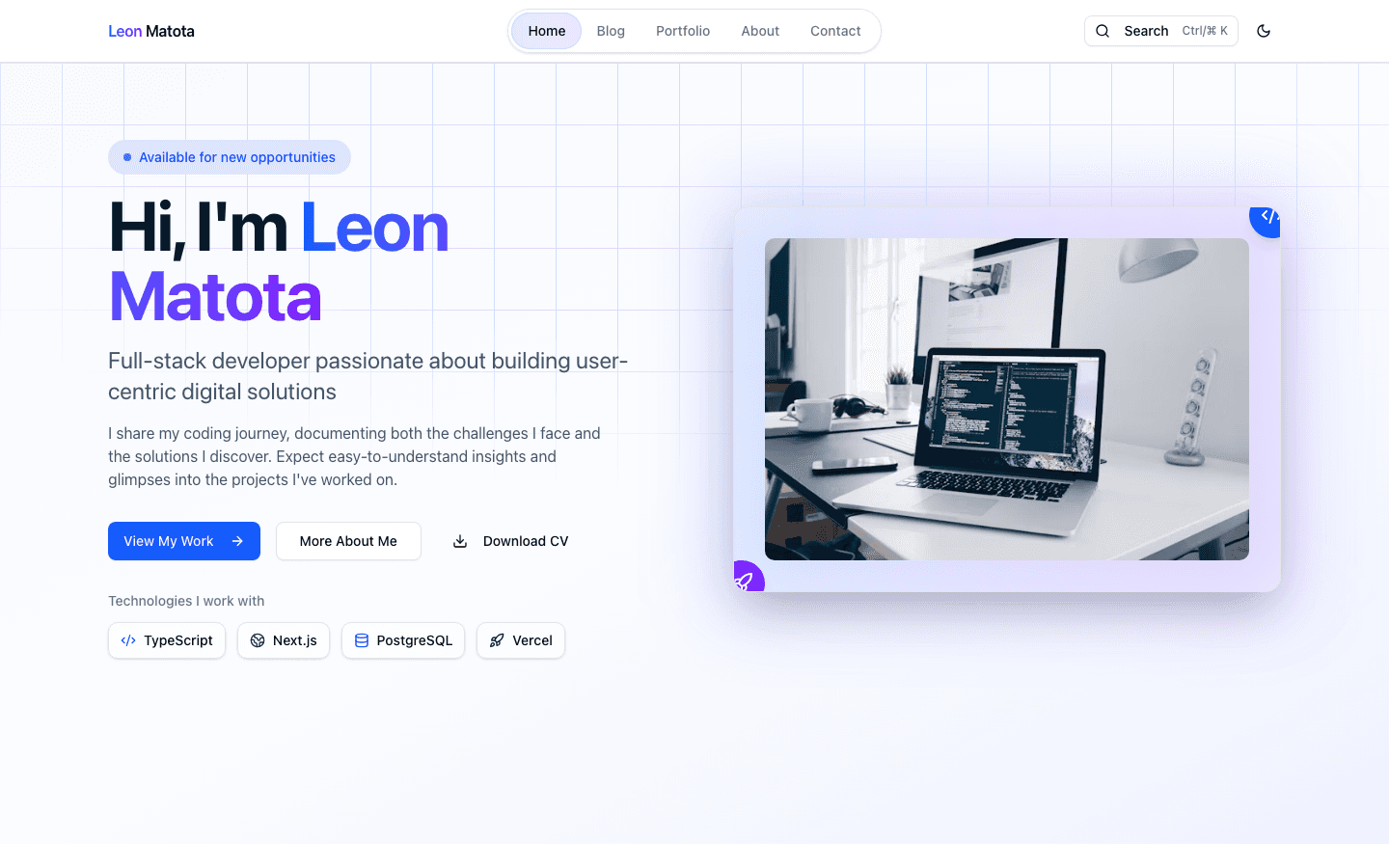 Leon Matota Personal Website website preview